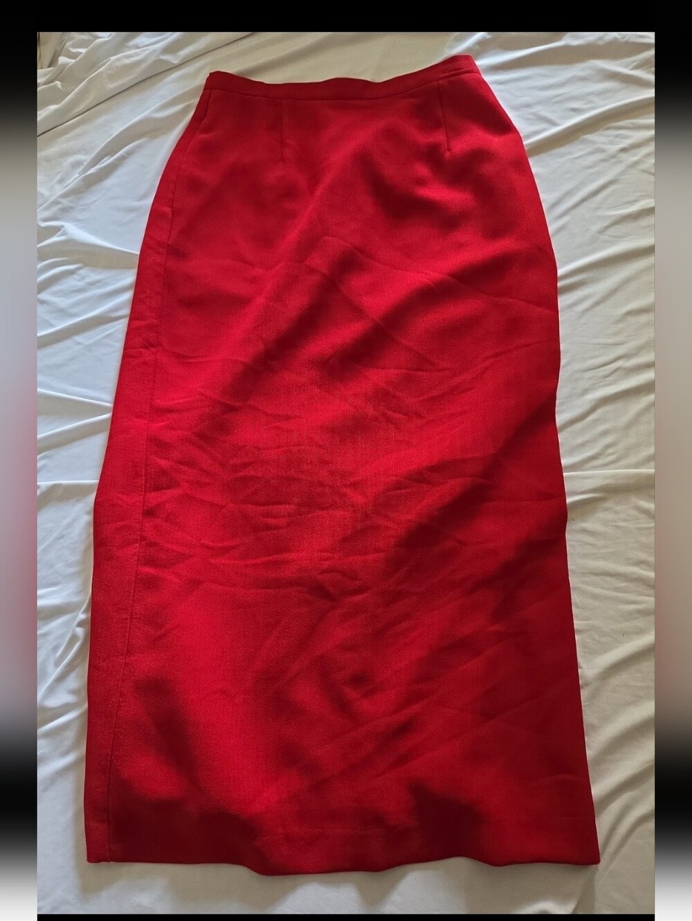 Thats me Women's size 12 red ankle length business skirt #JU6